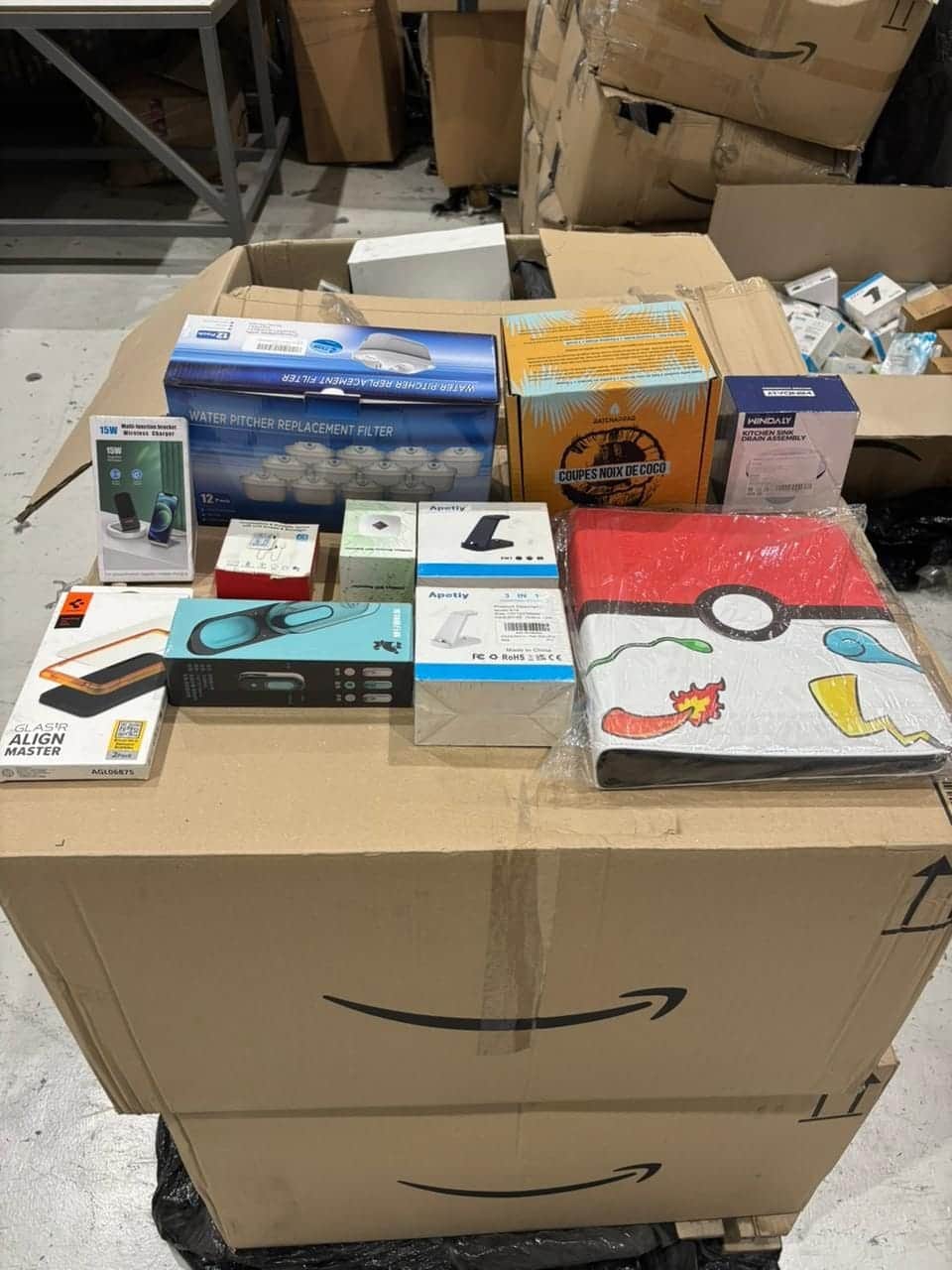 Pallets de retours Amazon d'Europe - Prix incroyable par kg