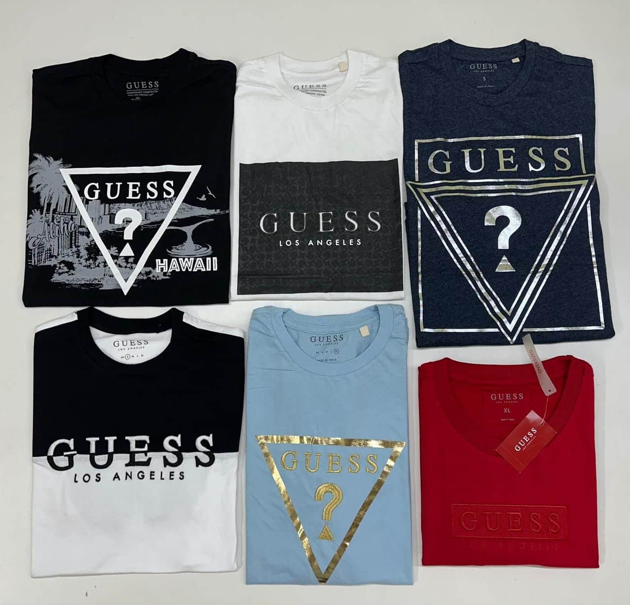 Camisetas de cuello redondo para hombres de la marca GUESS