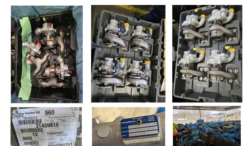 Genuine Volvo Turbochargers Stock Lot – 1,416 PCS Take All