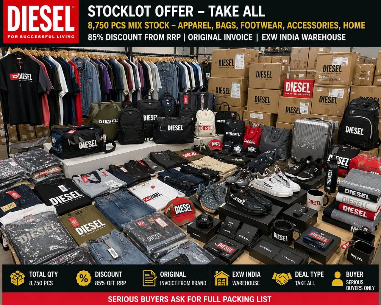 DIESEL STOCKLOT OFFER – TAKE ALL DEAL