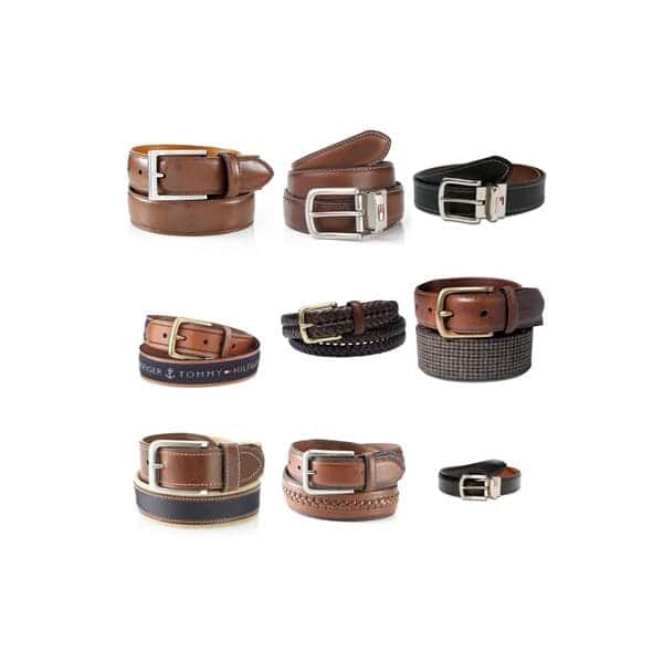Assortiment de ceintures en cuir pour homme Tommy Hilfiger, 12 pièces.