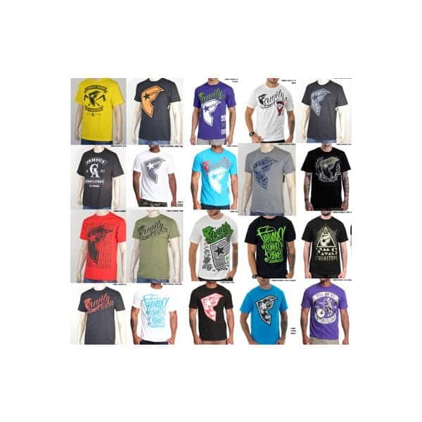 Famous Stars Straps wholesale men tee shirt assortment 48pcs.
