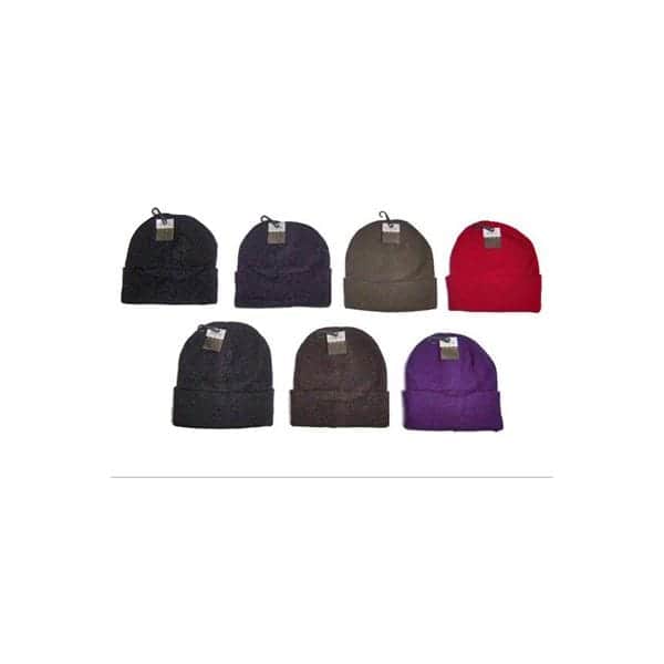 Gorros de punto para adultos - Colores surtidos 96 piezas.