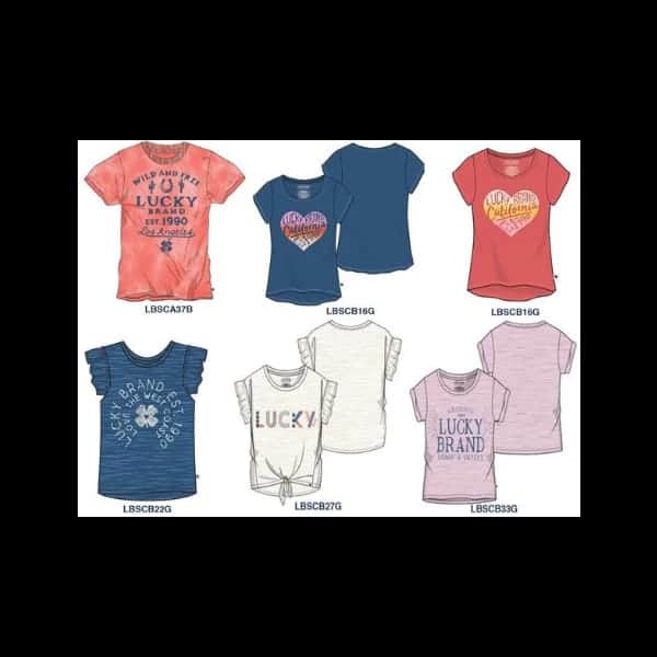 Lucky Brand Wholesale Girls tees assortment 48pcs.