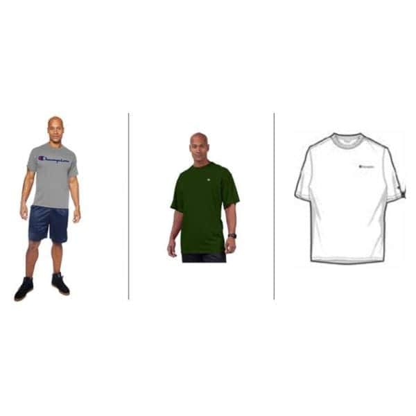 Assortiment de t-shirts à manches courtes Champion Wholesale Big and Tall, 48 pièces.