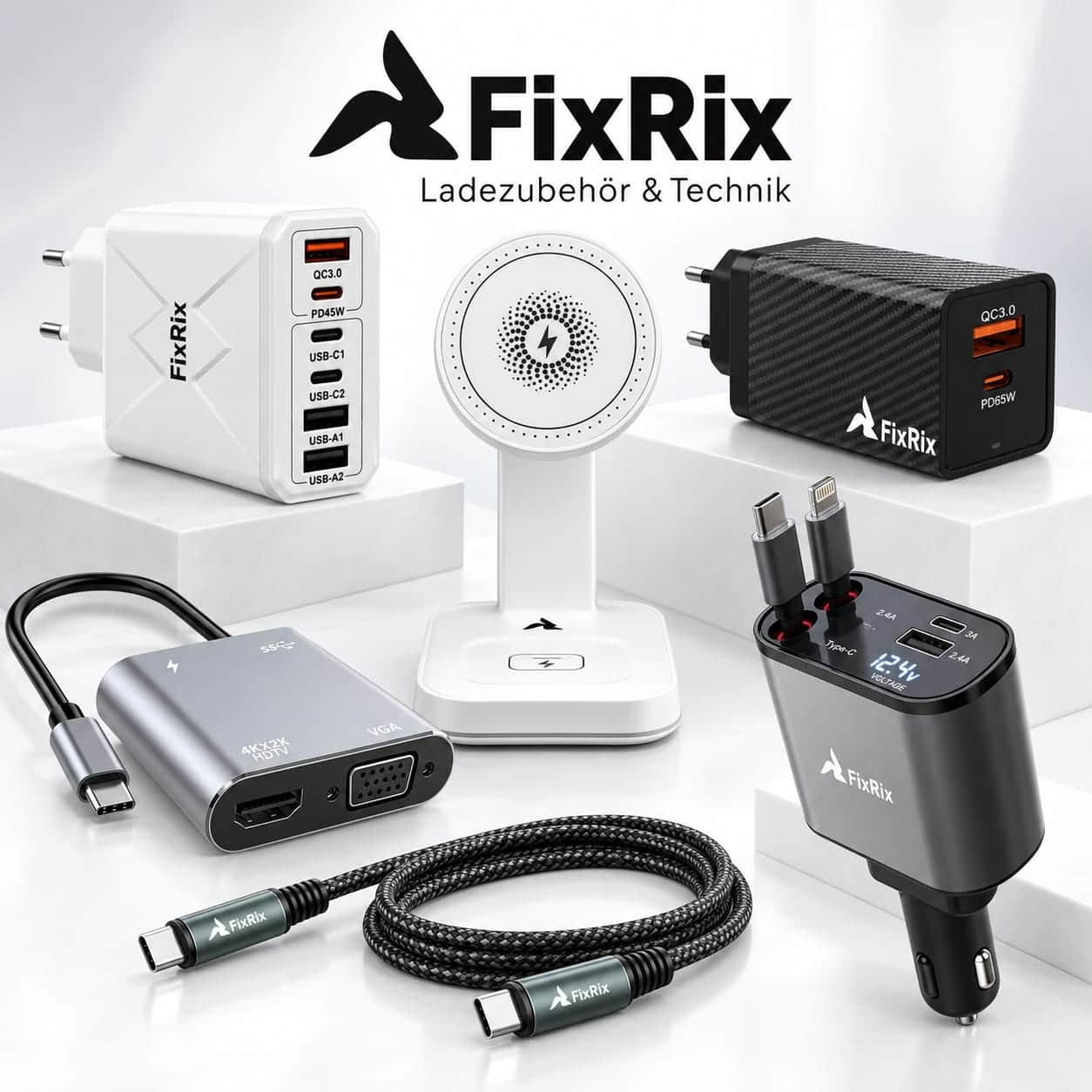 FixRix Grade A Electronics Stock Lot – Chargers, Cables, Power Banks & Accessories
