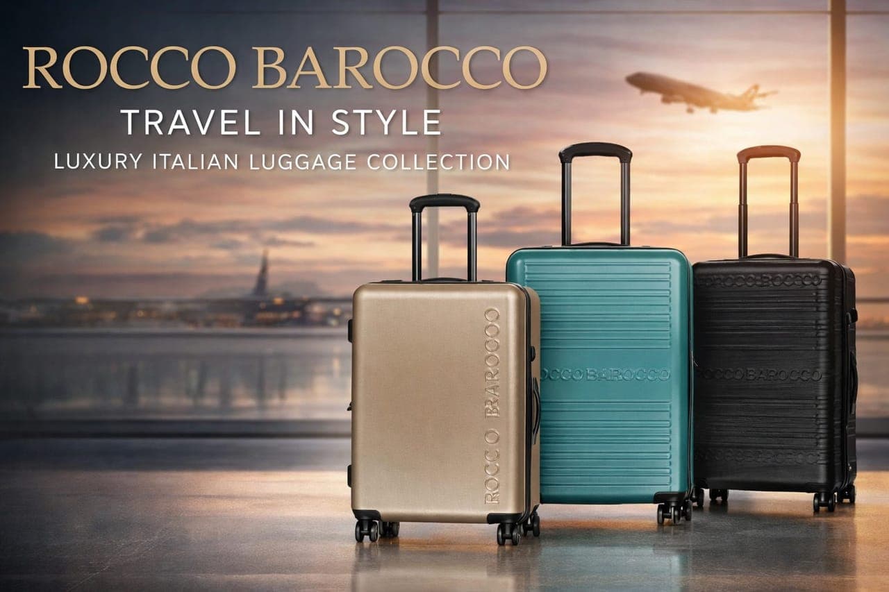 ROCCO BAROCCO Collection de Valises Rigides Premium – Ensemble de Valises de Voyage de Luxe Italien