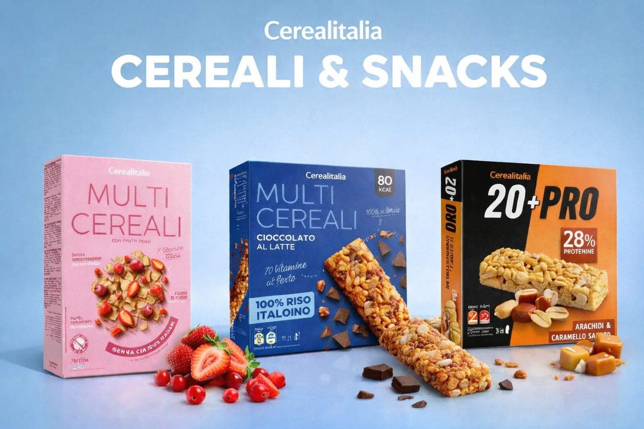 Barres de Céréales Multi Céréales & 20+ PRO de Cerealitalia – Snacks Céréaliers Italiens Sains