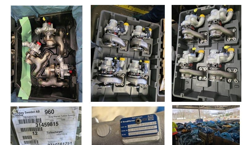 Genuine Volvo Turbochargers Stock Lot – 1,416 PCS Take All
