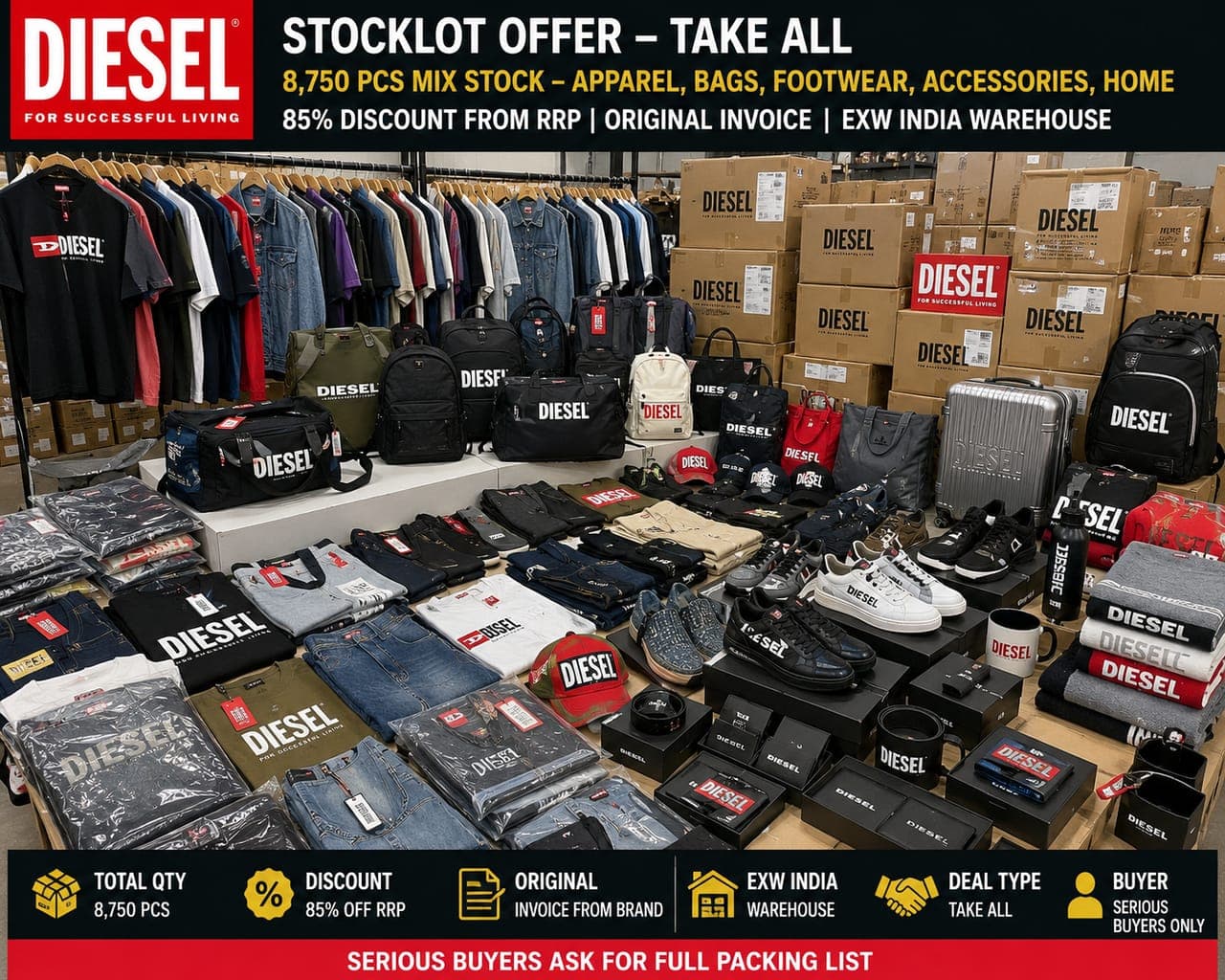 DIESEL STOCKLOT OFFER – TAKE ALL DEAL