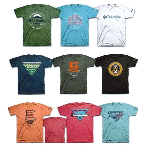 Columbia Großhandels-Herren-T-Shirt-Sortiment mit kurzen Ärmeln 24pcs.