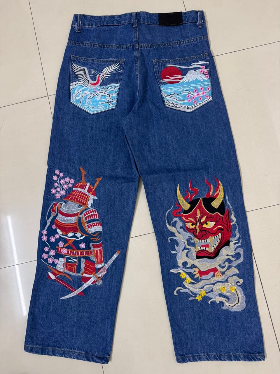 25 PCS Baggy Hip Hop Embroidered Jeans