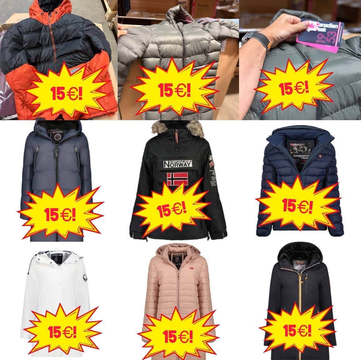 STOCK AUTUMN-WINTER MIX BRANDED JACKETS (CATEGORY A, B, C)