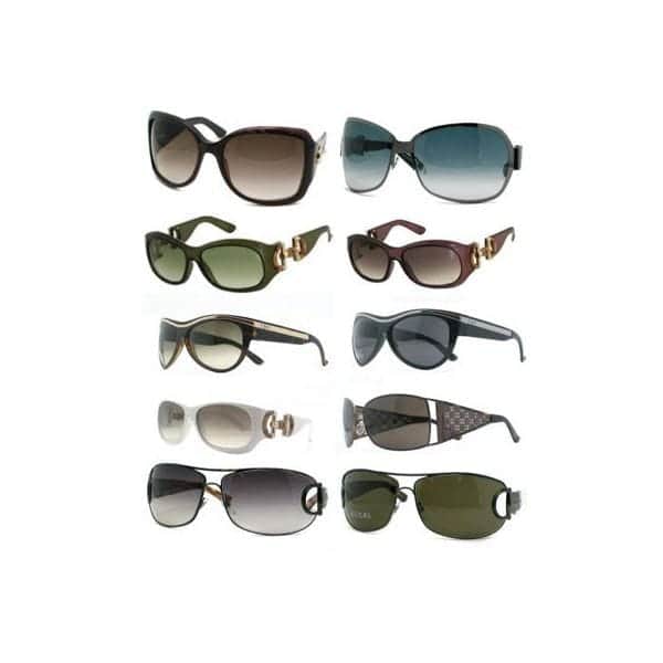 Lunettes de soleil Gucci en gros lot assorti de 10 pièces.