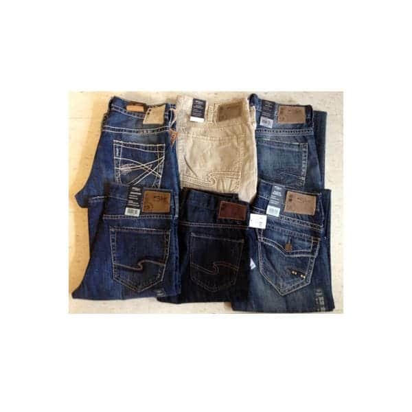 Jeans Silver para hombre, denim surtido, 18 piezas