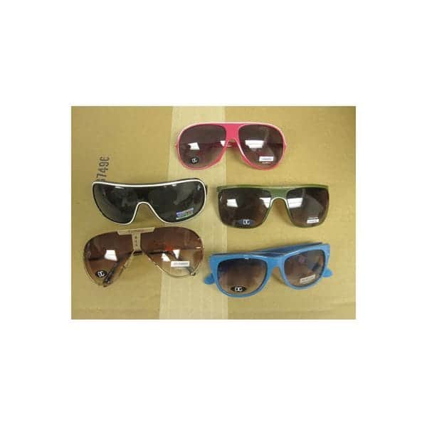 Gafas de sol de moda de marca privada surtidas al por mayor con protección UVA UVB nuevas, 100 piezas.