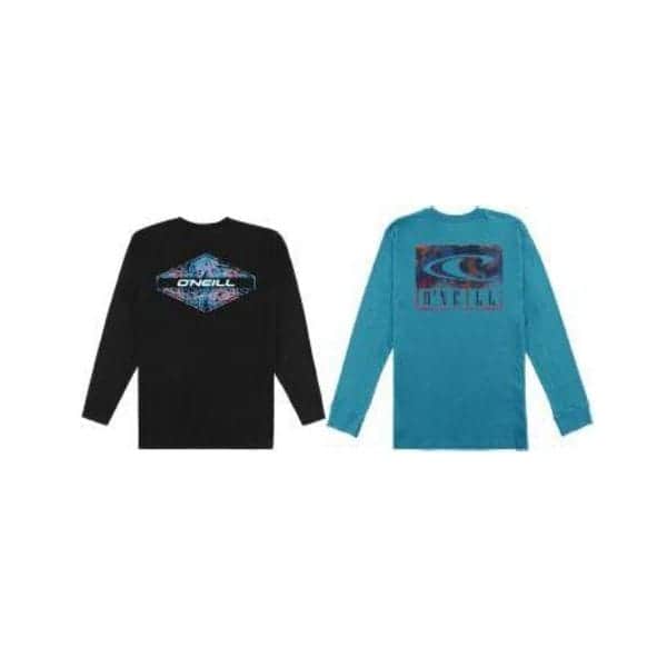 Oneill wholesale boys l/s printed tees assortment 24pcs.
