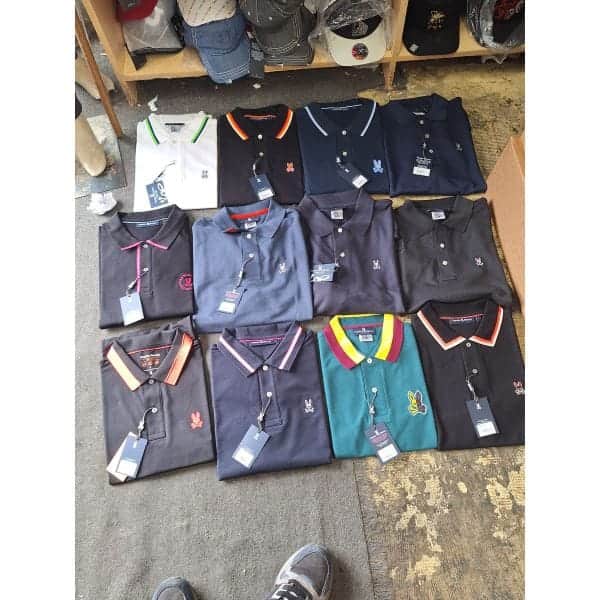 Surtido de polos de manga corta para hombre Psycho Bunny, 24 piezas.