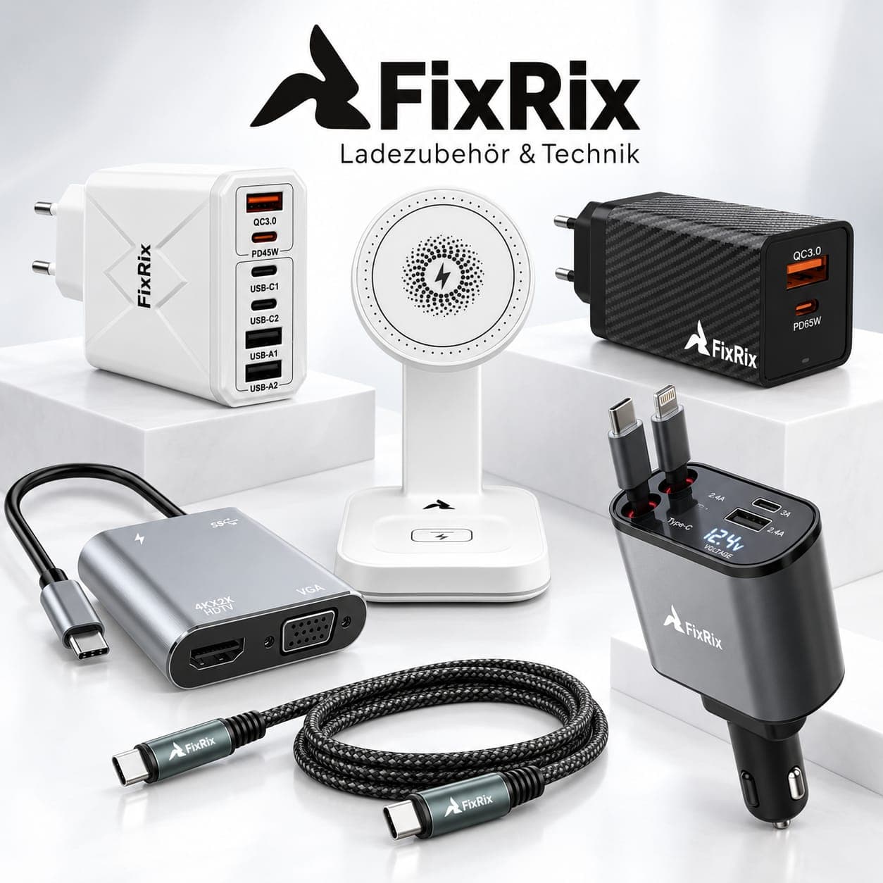 FixRix Grade A Electronics Stock Lot – Chargers, Cables, Power Banks & Accessories